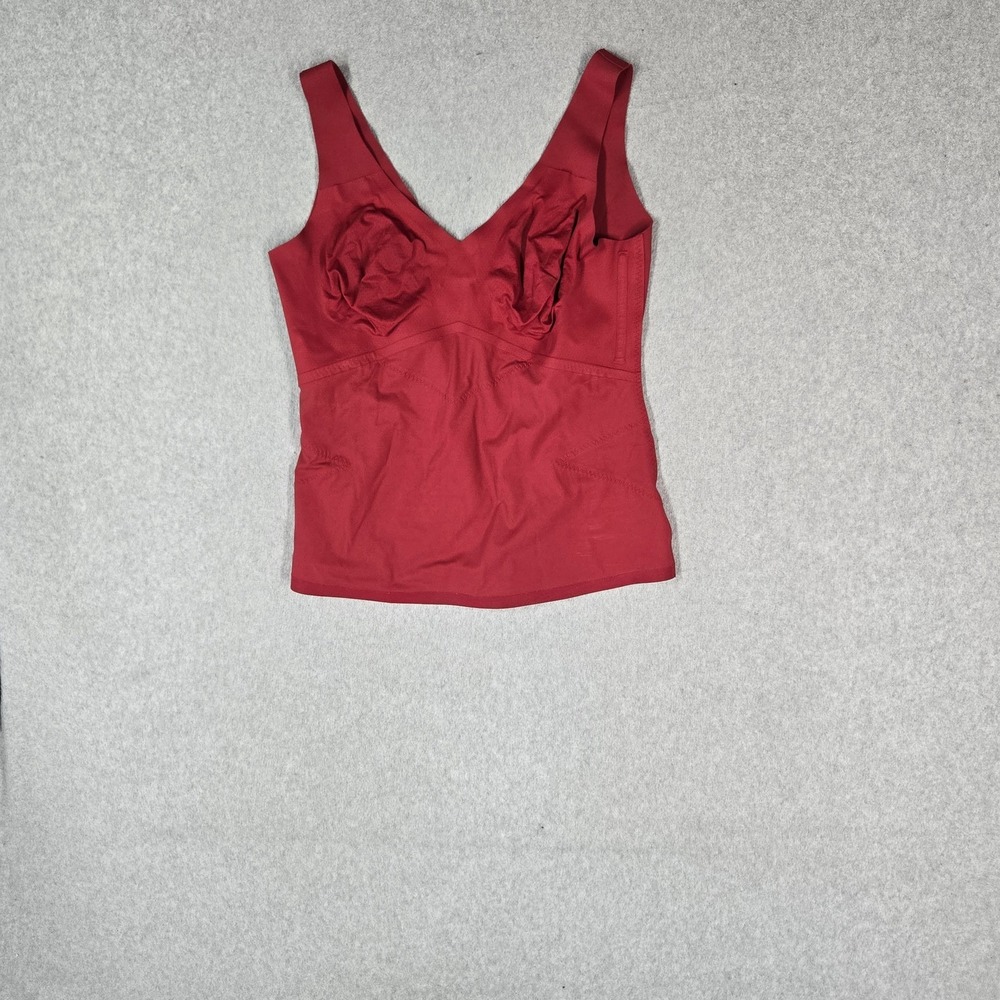 Honeylove Women Top XL Red Liftwear Tank Shelf Bra Wireless Wide Pullover